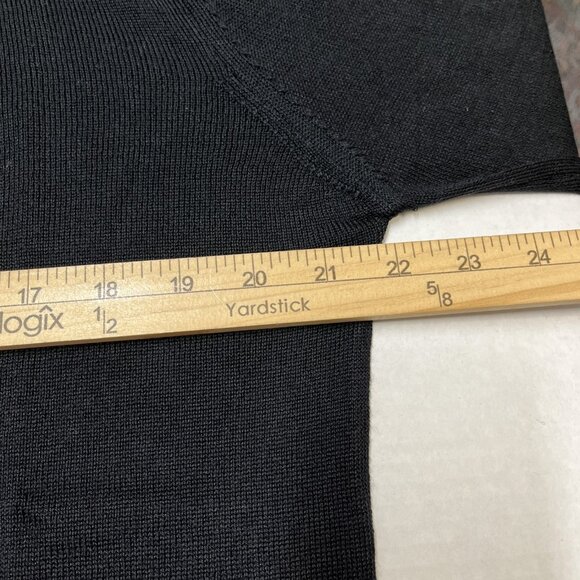 Bartolini Sweater Womens L Black Merino Wool Blend Turtleneck Old Money Preppy - Picture 9 of 9